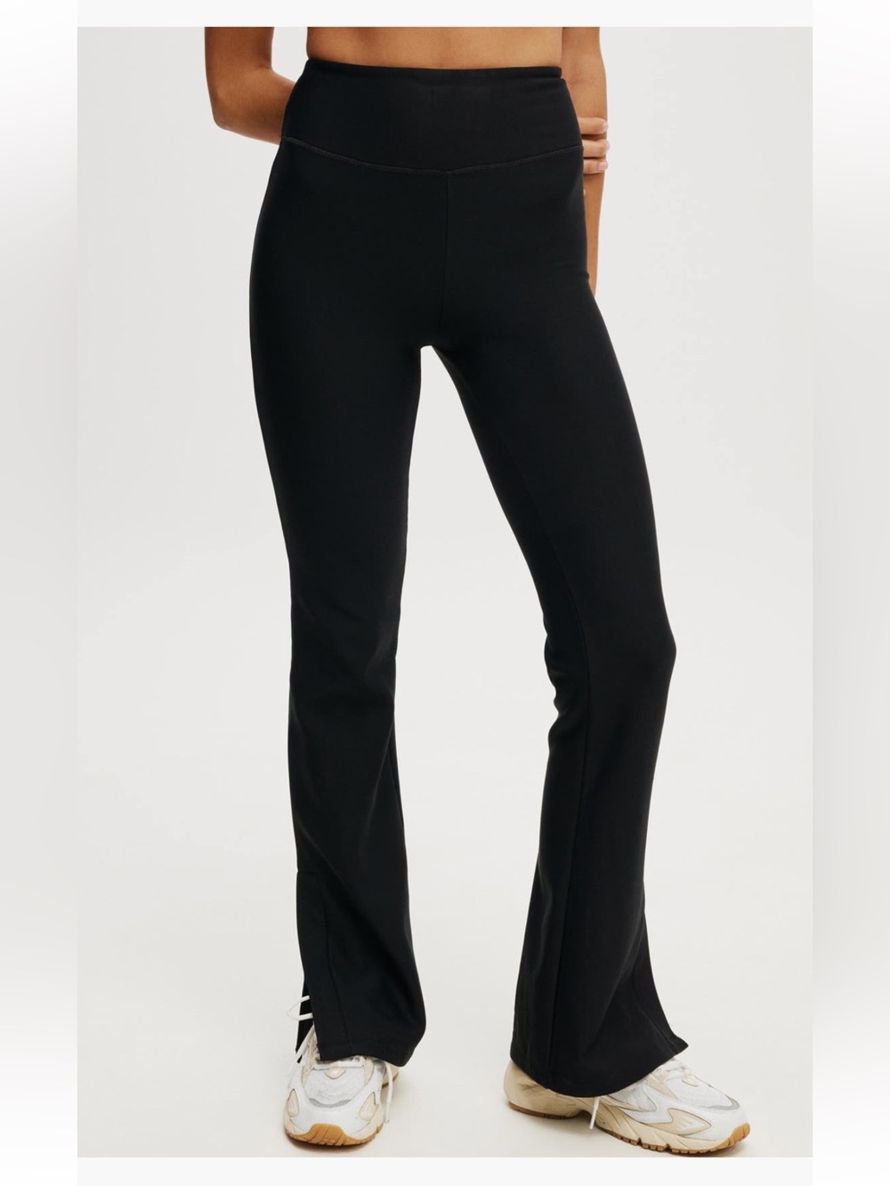 Cotton On Body Black Fleece-Lined Split Leg Flare Leggings